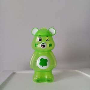 Care Bears Good Luck Bear Drinkware with Lid 10 oz Green Shamrock Wink 6" Tall